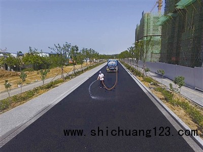 生态园9号线通过洒水实验