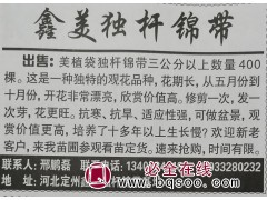 美植袋独杆锦带三公分数量400棵 定州苗木网 定州锦带价格图1