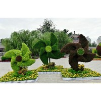 五色草造型仿真绿雕 立体花坛雕塑 耐腐蚀 儒之雅景观设计